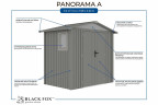 Металлический сарай Black Fox Panorama A из оцинкованной стали Металлический сарай Black Fox Panorama A из оцинкованной стали