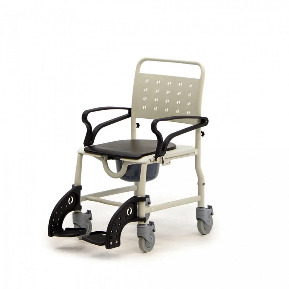 Кресло-каталка с санитарным оснащением MET BASTI (20130) Черный Кресло-каталка с санитарным оснащением MET BASTI (20130) Черный