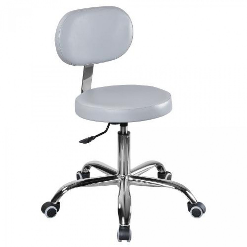 Стул круглый со спинкой CH3 (хром) цвет беж Стул круглый со спинкой CH3 (хром) цвет беж