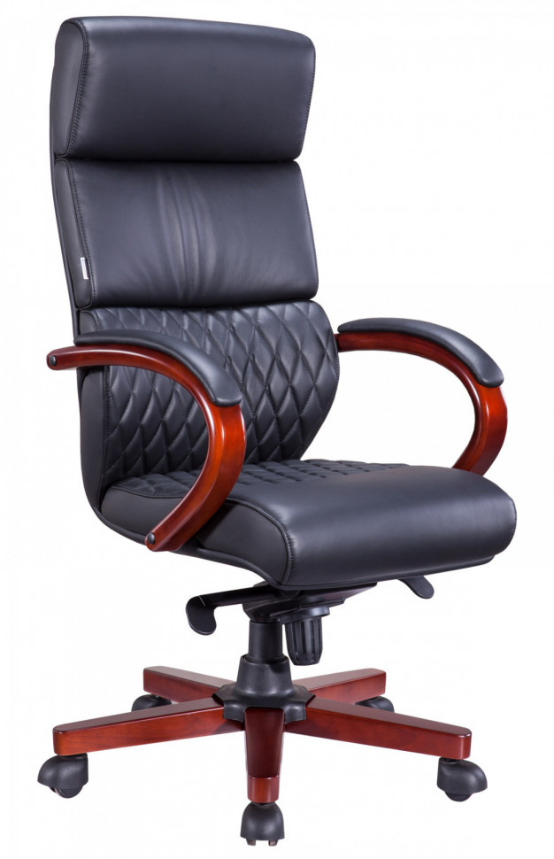 Кресло Everprof President Wood Кожа Черный Кресло Everprof President Wood Кожа Черный