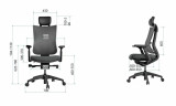 Кресло компьютерное SCHAIRS TONE-M01B, Цвет: черный