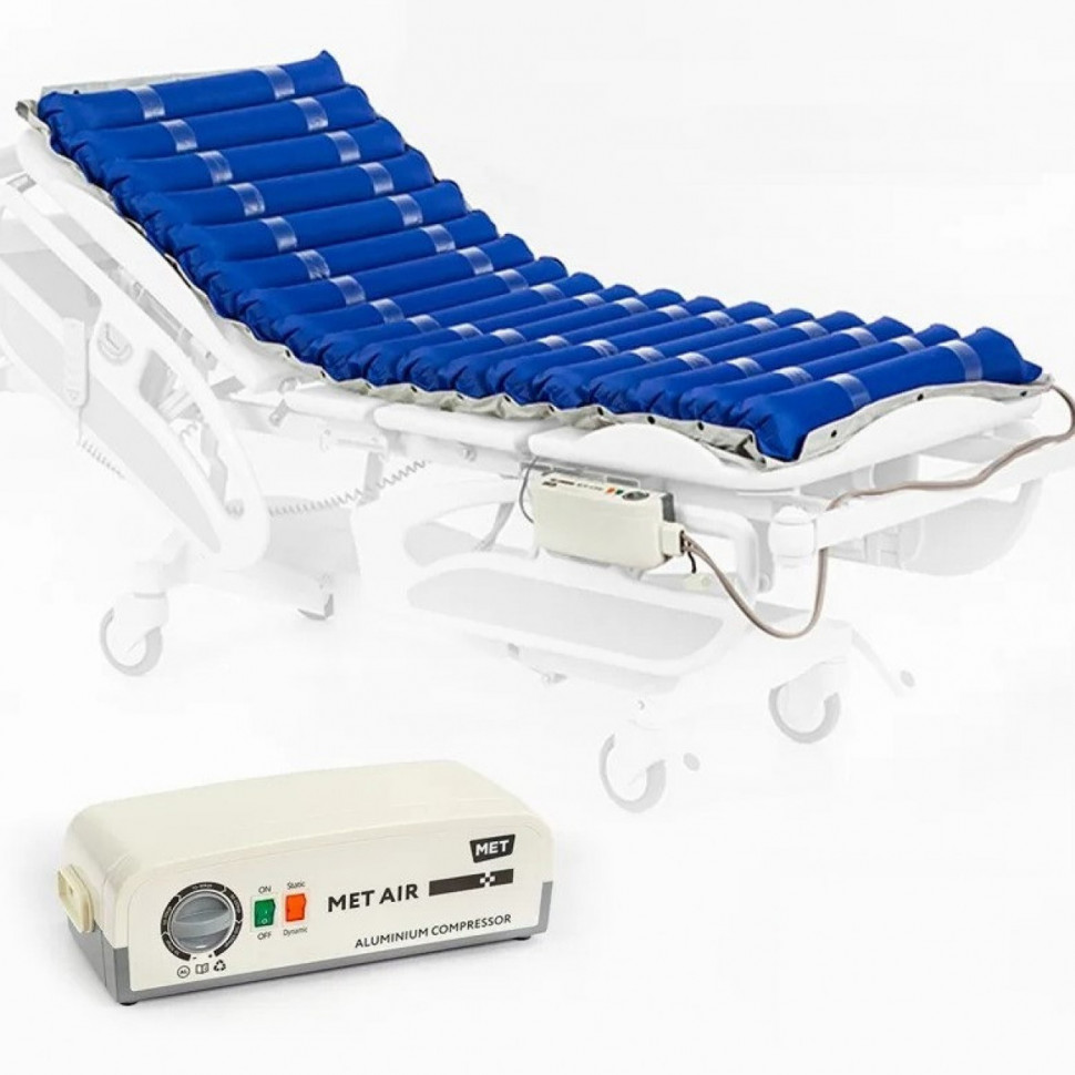 Матрас противопролежневый трубчатый MET AIR T-100 (18254) алюм. компрессор, вентиляция, функц статик Матрас противопролежневый трубчатый MET AIR T-100 (18254) алюм. компрессор, вентиляция, функц статик