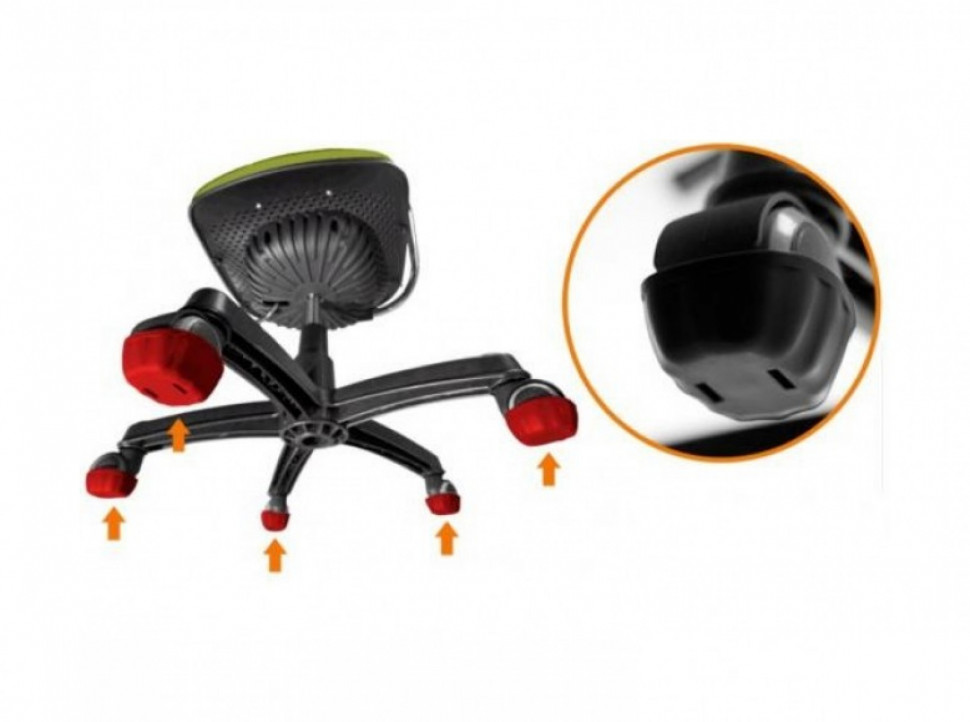 Стопоры для колес SY-0817-RD (5 штук), для блокировки движения кресла Стопоры для колес SY-0817-RD (5 штук), для блокировки движения кресла